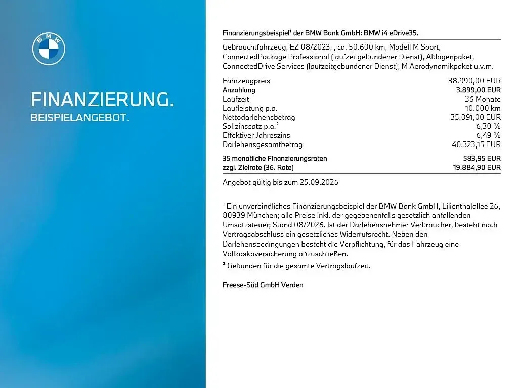 Gebraucht BMW i4 Shadowline 210 kW (286 PS) 2023 Schwarz Limousine