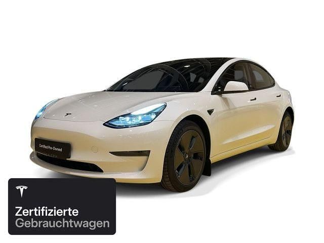 Pearl white multicoat Gebraucht 2021 Tesla Model 3 Long Range AWD Limousine | 30.700 € (Etwas zu teuer) - Bild 1/4