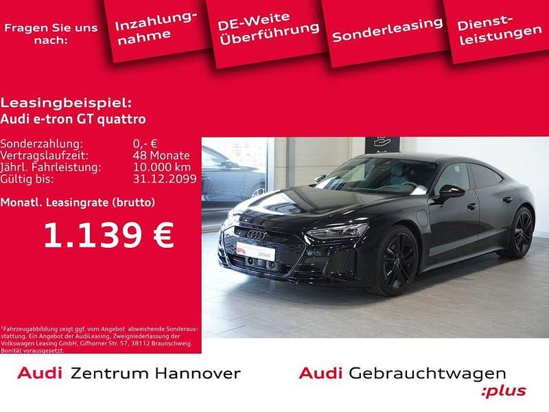 Mythosschwarz metallic Gebraucht 2024 Audi e-tron GT quattro Ambiente Limousine | 95.890 € - Bild 1/4