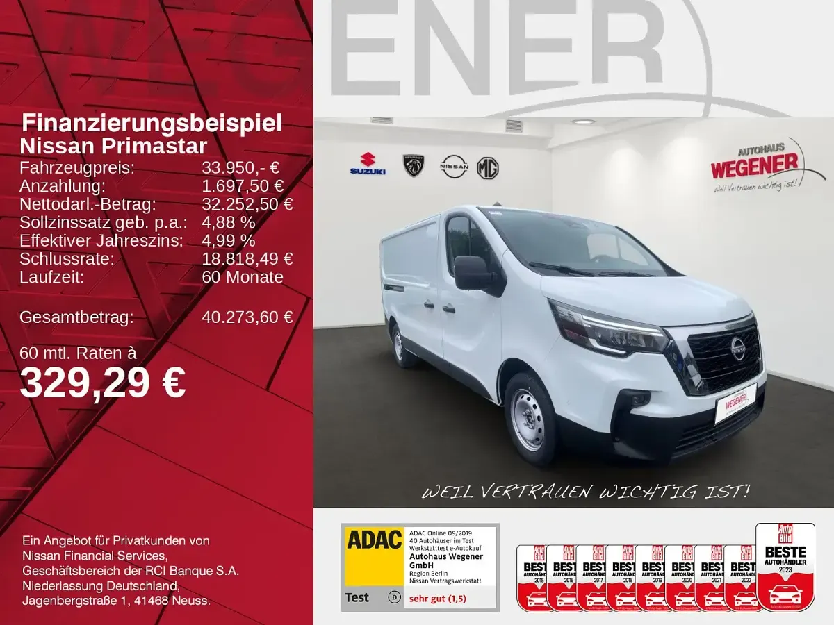 Gebraucht Nissan Primastar N-Connecta 131 PS (96 kW) 2025 Weiß Van / Kleinbus