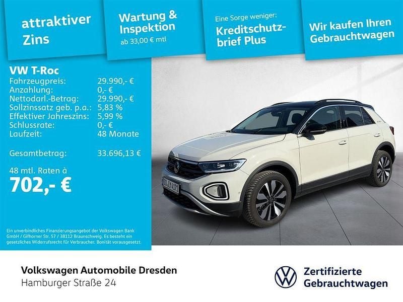 Ascotgrau/schwarz Gebraucht 2025 VW T-Roc Goal SUV | 29.990 € (Fairer Preis) - Bild 1/4