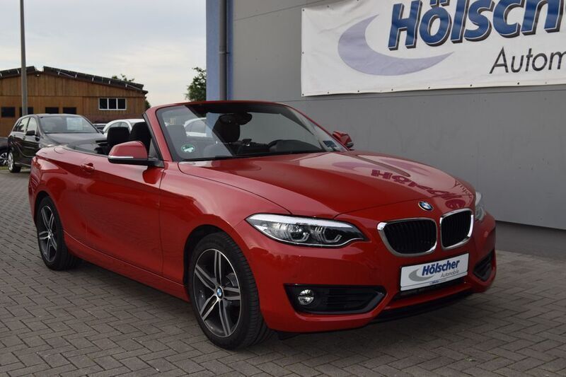Rot Gebraucht 2018 BMW 218 Advantage Cabrio | 18.950 € (Guter Preis) - Bild 1/4