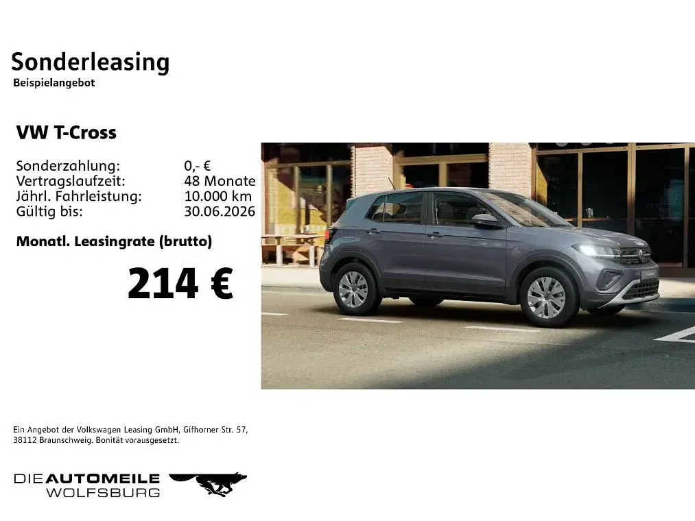 Usata VW T-Cross 95 CV (69 kW) 2025 Grigio SUV