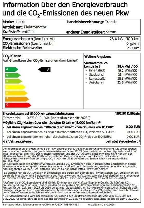 Othercolor Gebraucht 2024 Ford E-Transit Trend Van | 84.490 € - Bild 1/1