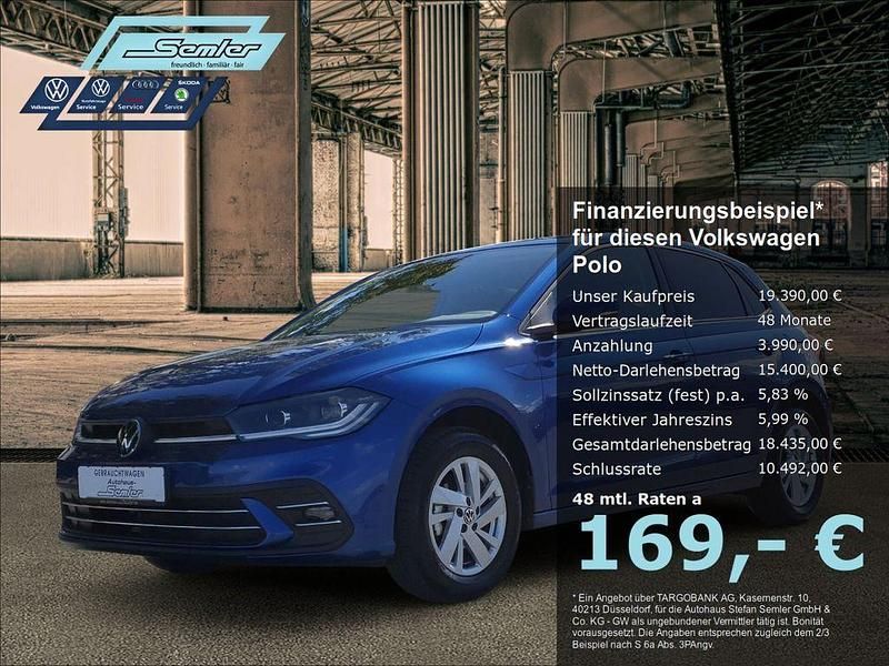 Blau Gebraucht 2024 VW Polo Style Kleinwagen | 19.390 € (Fairer Preis) - Bild 1/4