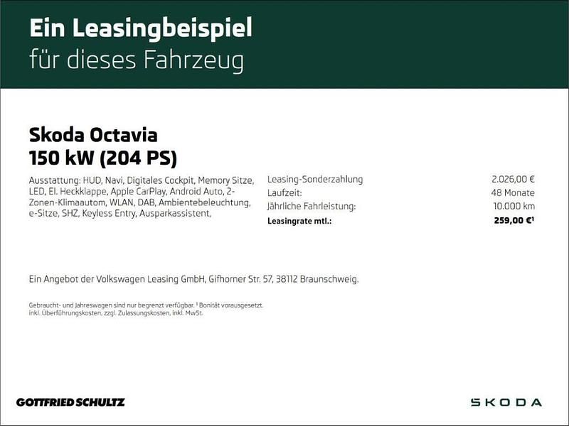 Gebraucht Skoda Octavia Style 204 PS (150 kW) 2022 Silber Kombi