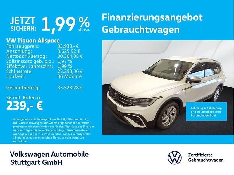 Pure white Gebraucht 2024 VW Tiguan Allspace Life SUV | 33.930 € (Superpreis) - Bild 1/4
