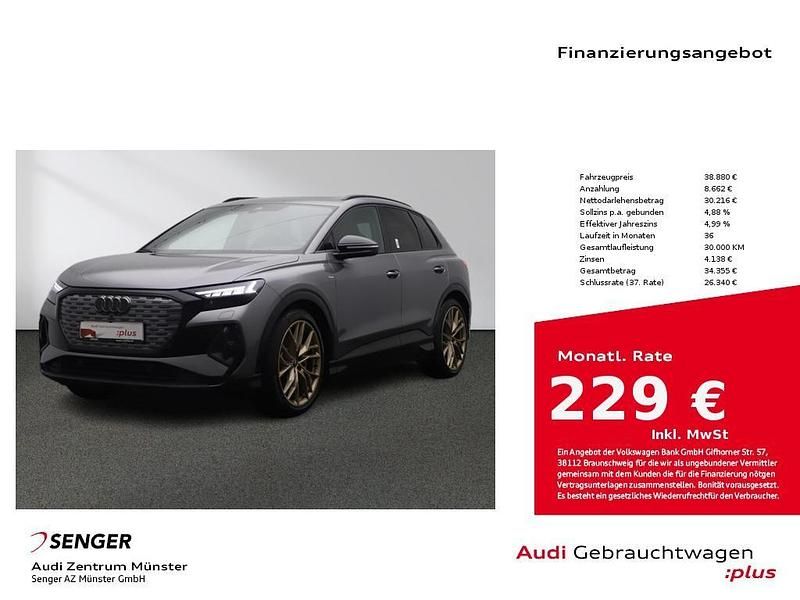 Taifungrau metallic Gebraucht 2022 Audi Q4 e-tron Ambiente SUV | 38.880 € (Etwas zu teuer) - Bild 1/4