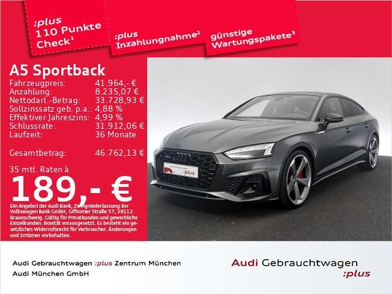 Daytonagrau perleffekt Gebraucht 2023 Audi A5 S-Line Limousine | 41.964 € (Fairer Preis) - Bild 1/2