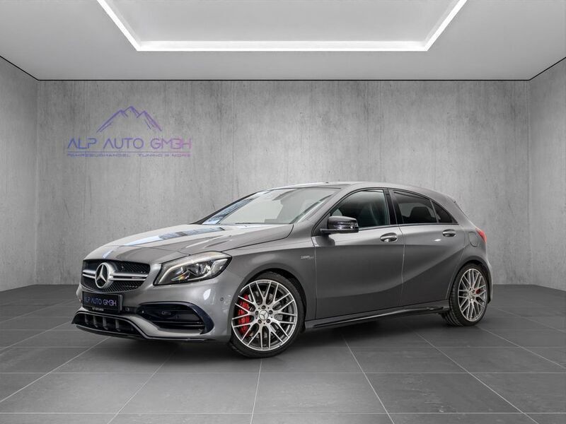 Mountaingrau met. Gebraucht 2017 Mercedes A45 AMG AMG Limousine | 31.299 € (Fairer Preis) - Bild 1/4