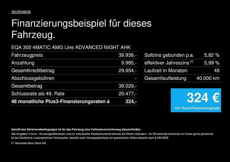 Gebraucht Mercedes EQA300 AMG 168 kW (229 PS) 2024 Unilack polarweiß SUV