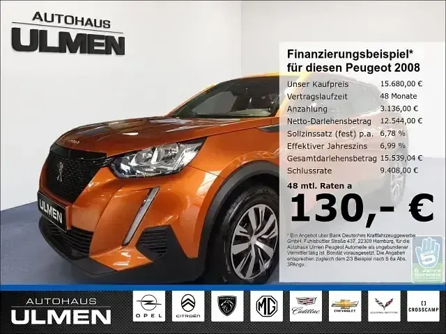 Gebraucht Peugeot 2008 Active 101 PS (74 kW) 2023 Orange SUV