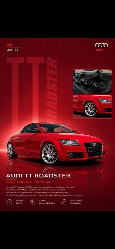 Second-hand Audi TT Roadster Performance 200 CP (147 kW) 2007 Roșu Cabrio