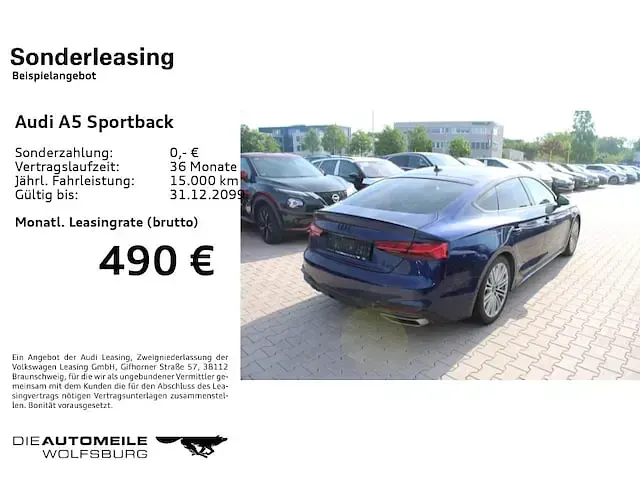 Gebraucht Audi A5 Sportback Business 204 PS (150 kW) 2022 Navarrablau metallic Kleinwagen