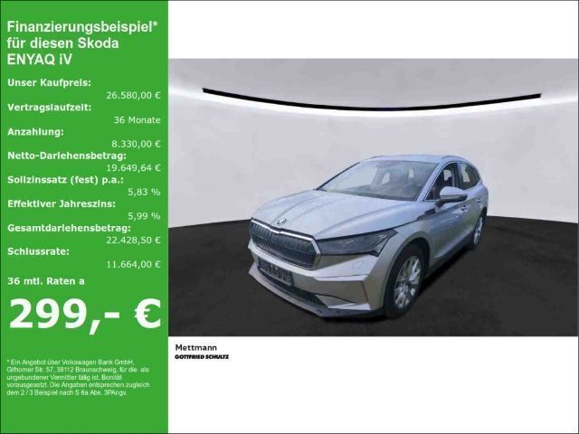 Grau Gebraucht 2021 Skoda Enyaq iV Loft SUV | 26.580 € (Superpreis) - Bild 1/4