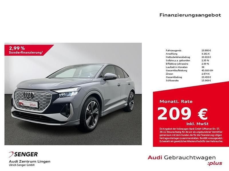 Gebraucht Audi Q4 Sportback e-tron Ambiente 125 kW (170 PS) 2022 Kieselgrau SUV