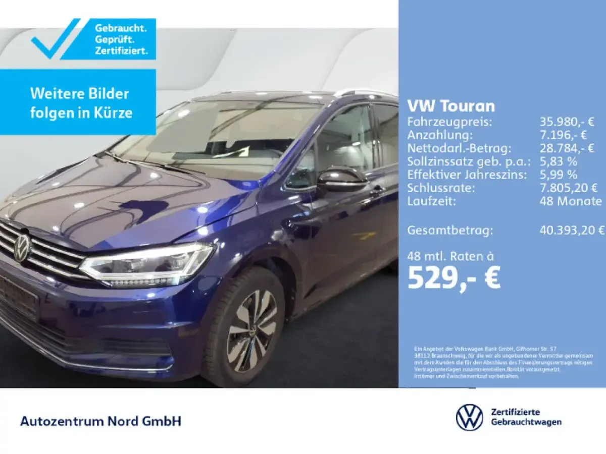 Brugt VW Touran Comfortline 150 HK (110 kW) 2025 MPV