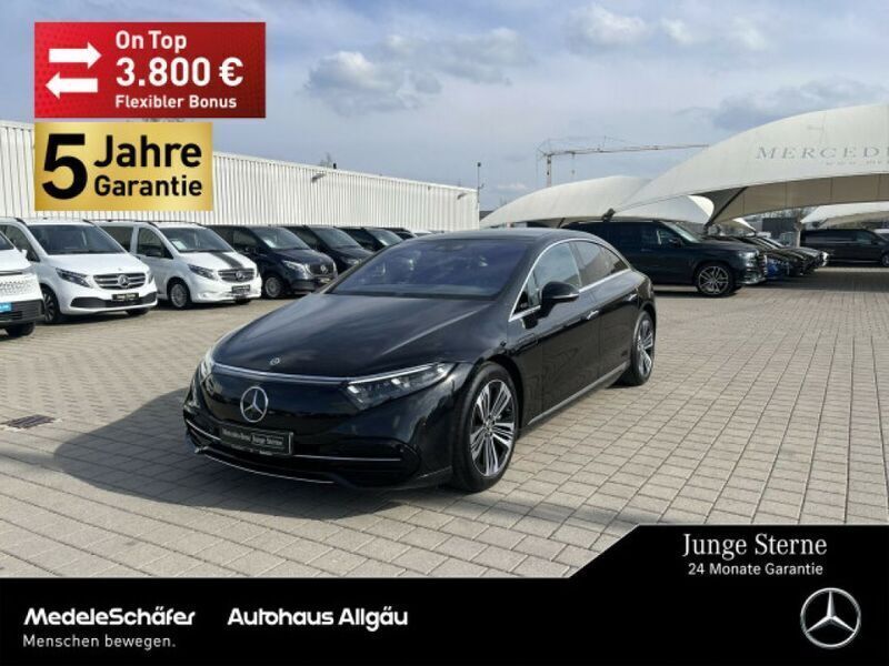 Lack obsidianschwarz (metallic) Gebraucht 2023 Mercedes EQS450+ Limousine | 59.739 € (Fairer Preis) - Bild 1/4