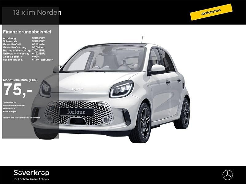 Weiß Gebraucht 2020 Smart ForFour Electric Drive Exclusive Kleinwagen | 9.480 € (Guter Preis) - Bild 1/4
