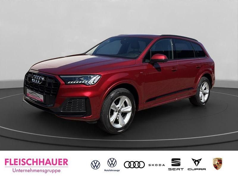 Rot Gebraucht 2021 Audi Q7 S-Line SUV | 59.900 € (Fairer Preis) - Bild 1/4