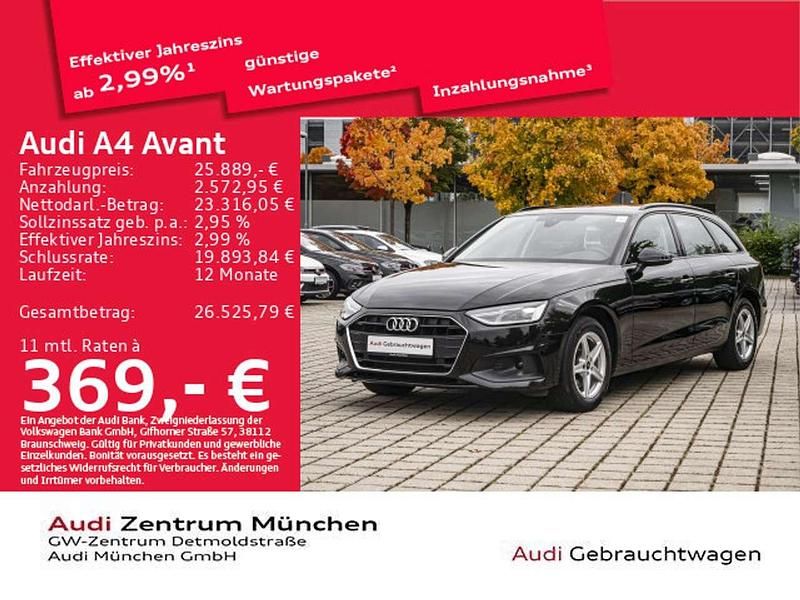 Brillantschwarz Gebraucht 2023 Audi A4 Sport Kombi | 25.889 € (Fairer Preis) - Bild 1/2