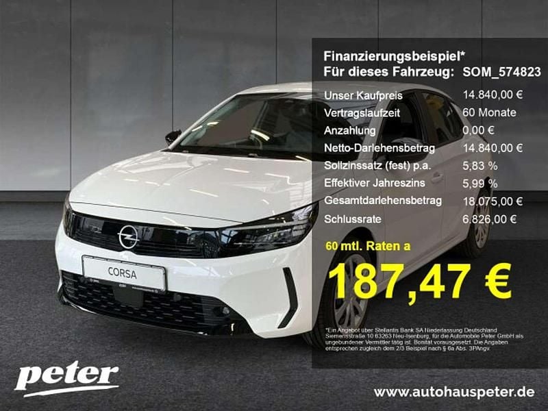 Arktis weiß (uni) Gebraucht 2024 Opel Corsa Edition Kleinwagen | 14.840 € (Guter Preis) - Bild 1/4