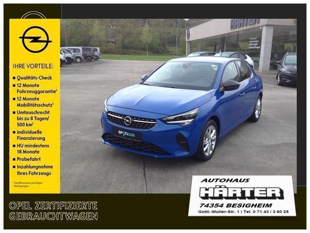 Blau (perlblau) Gebraucht 2022 Opel Corsa Elegance Kleinwagen | 14.800 € (Fairer Preis) - Bild 1/4