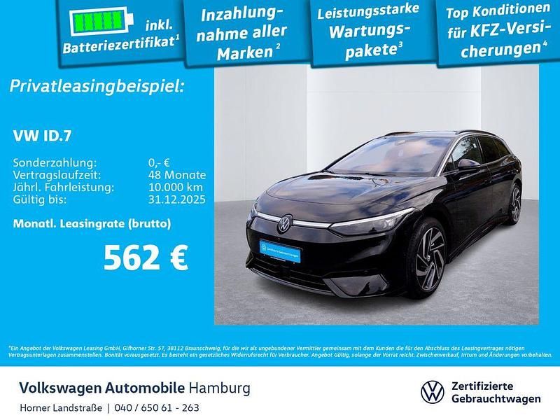 Gebraucht VW ID.7 Pro 210 kW (286 PS) 2024 0e grenadillschwarz metallic Kombi