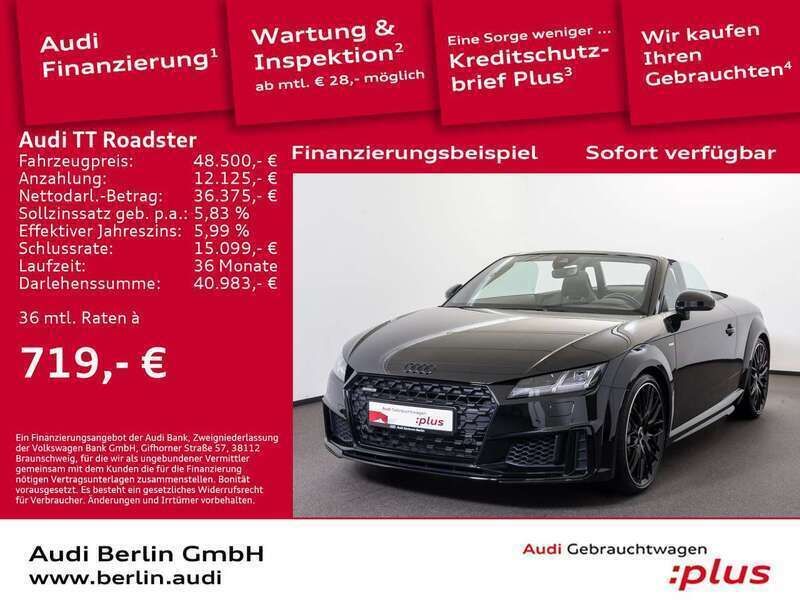Mythosschwarz metallic verdeck Gebraucht 2024 Audi TT Cabrio | 48.500 € (Teuer) - Bild 1/3