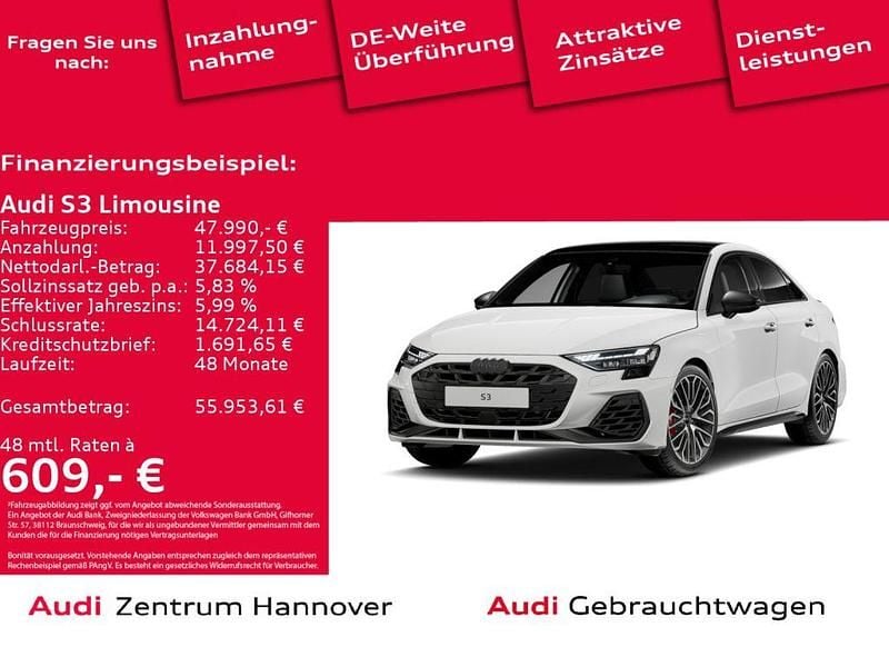 Gebraucht Audi S3 Ambiente 333 PS (244 kW) 2025 Arkonaweiß Limousine