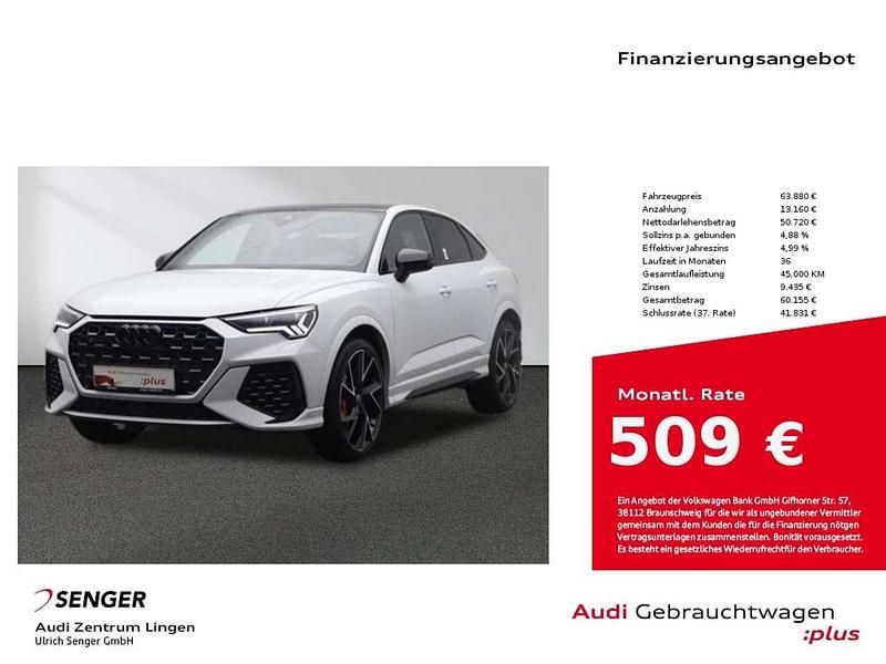 Weiß Gebraucht 2023 Audi RS Q3 Sportback Ambiente SUV | 63.880 € (Teuer) - Bild 1/4