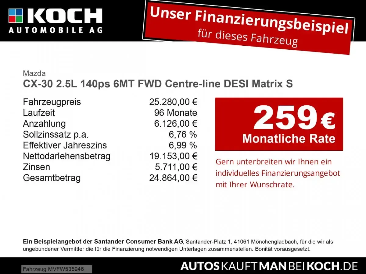 Gebraucht Mazda CX-30 Center-Line 140 PS (102 kW) 2025 Grau SUV