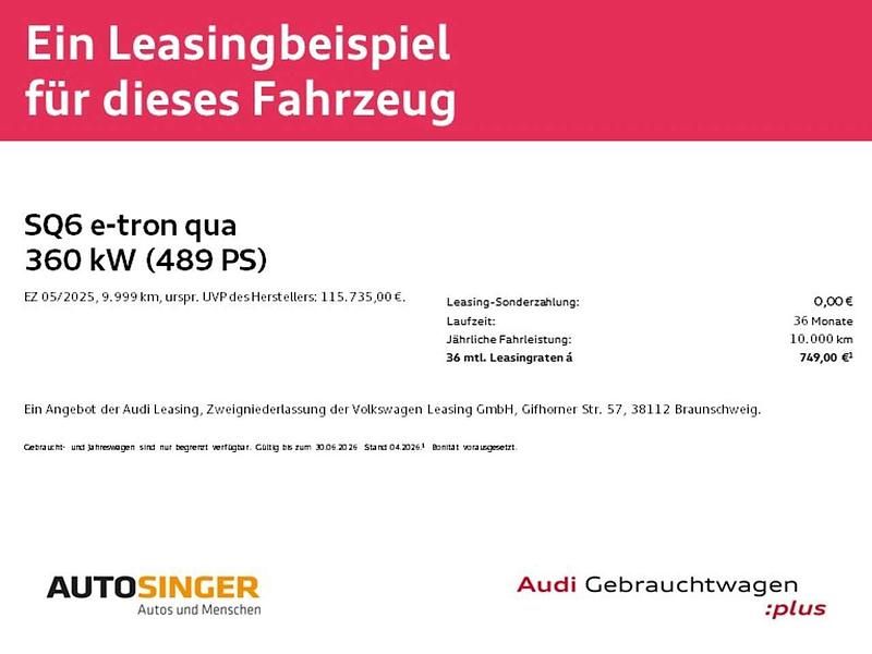 Gebraucht Audi SQ6 e-tron 359 kW (489 PS) 2025 Daytonagrau perleffekt SUV