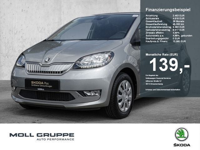 Tungstensilber (metallic) Gebraucht 2020 Skoda Citigo-e IV Ambition Kleinwagen | 11.750 € (Fairer Preis) - Bild 1/4