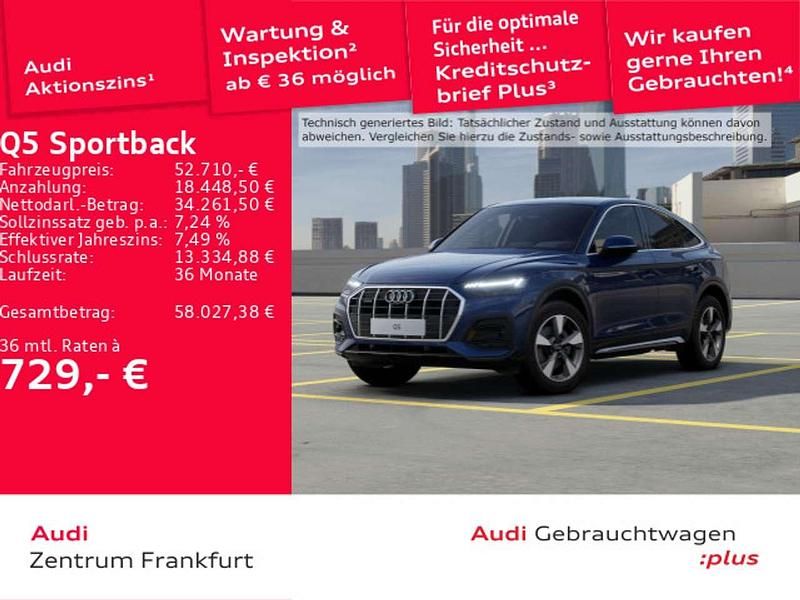 Navarrablau metallic Gebraucht 2025 Audi Q5 Advanced SUV | 52.710 € (Superpreis) - Bild 1/3