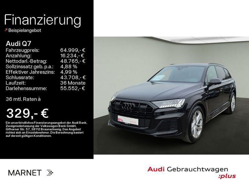 Schwarz Gebraucht 2023 Audi Q7 S-Line SUV | 64.999 € (Guter Preis) - Bild 1/4