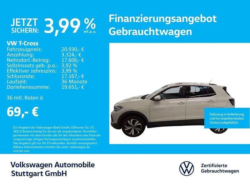 Ascotgrau Gebraucht 2024 VW T-Cross Style SUV | 20.930 € (Fairer Preis) - Bild 1/4