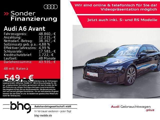 Brillantschwarz Gebraucht 2024 Audi A6 S-Line Kombi | 48.860 € - Bild 1/4