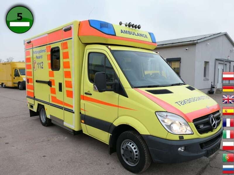 Gelb (gelbrot (tagesleuchtfa) Gebraucht 2013 Mercedes Sprinter Van | 17.900 € (Teuer) - Bild 1/4