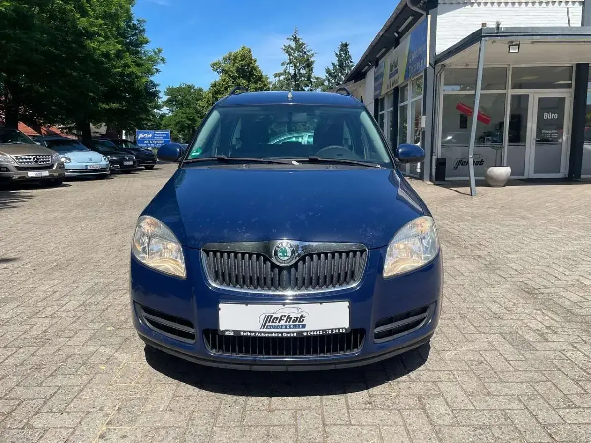 Gebraucht Skoda Roomster Plus Edition 69 PS (50 kW) 2009 Modra pacific/pacific blau Van / Kleinbus