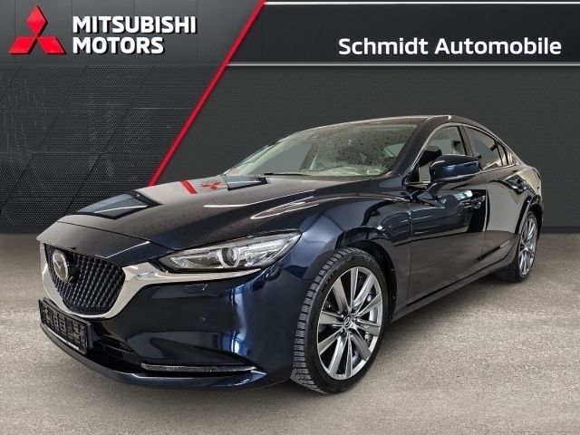 Deep crystal blue (blau) Gebraucht 2018 Mazda 6 Sports-Line Limousine | 16.970 € (Fairer Preis) - Bild 1/4