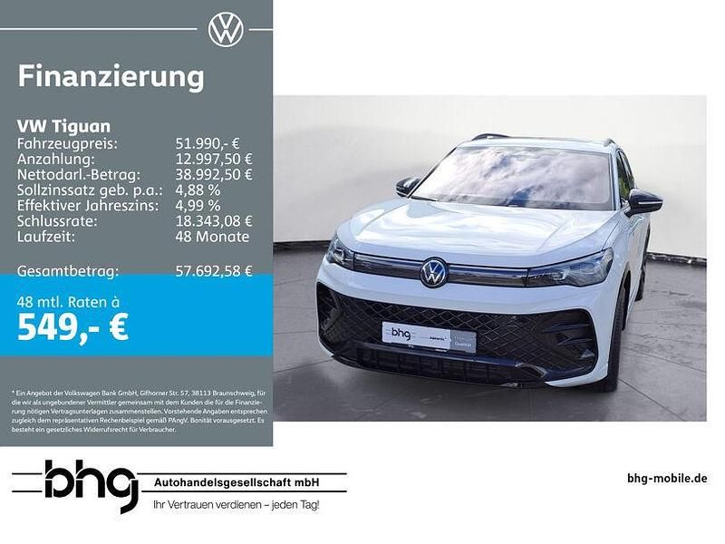 Pure white Gebraucht 2024 VW Tiguan R-line SUV | 48.890 € (Fairer Preis) - Bild 1/4