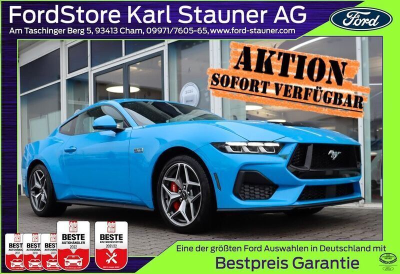 Blue metallic Neu 2025 Ford Mustang GT Fastback Coupé | 50.480 € (Fairer Preis) - Bild 1/4