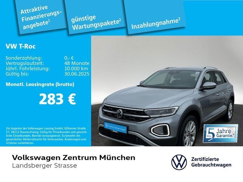 Silber Gebraucht 2024 VW T-Roc Style SUV | 32.682 € (Fairer Preis) - Bild 1/2