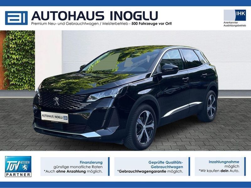 Schwarz schwarz perla nera/metallic (metallic) Gebraucht 2022 Peugeot 3008 Allure GT-Line SUV | 22.400 € (Fairer Preis) - Bild 1/4