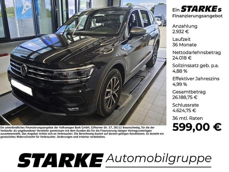 Schwarz Gebraucht 2019 VW Tiguan Allspace Comfortline SUV | 26.950 € (Fairer Preis) - Bild 1/4
