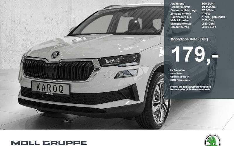 Weiß Neu 2025 Skoda Karoq SportLine SUV | 35.980 € (Fairer Preis) - Bild 1/4