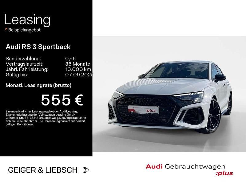 Gletscherweiß metallic Gebraucht 2024 Audi RS3 Kleinwagen | 56.480 € (Superpreis) - Bild 1/4