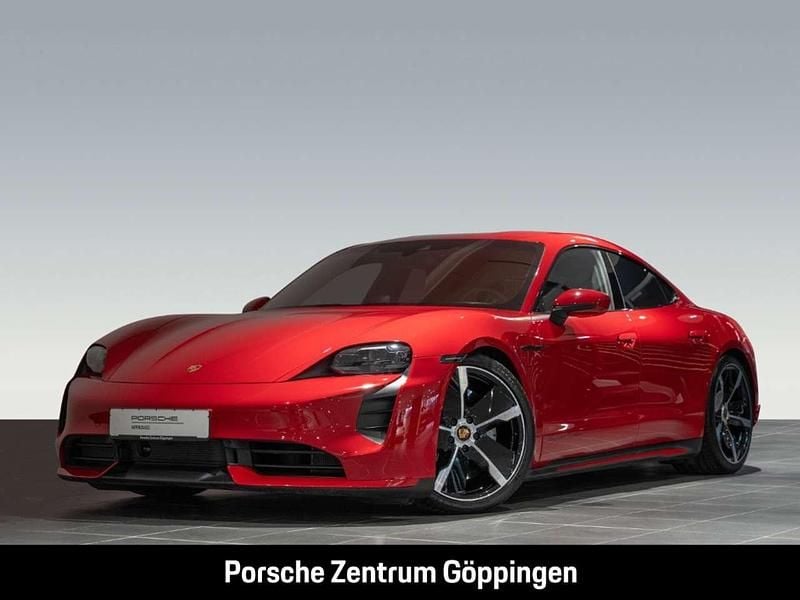 Rot Gebraucht 2023 Porsche Taycan Turbo Limousine | 102.880 € (Fairer Preis) - Bild 1/3