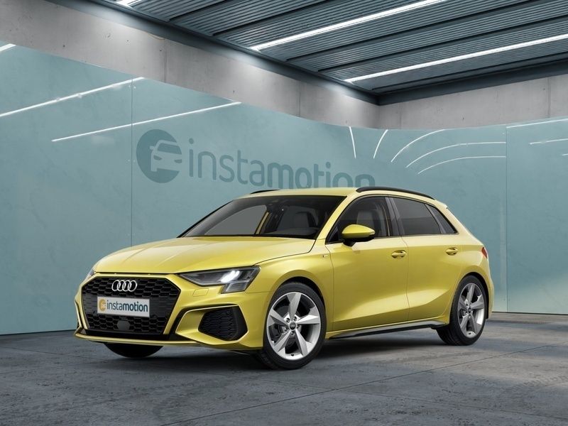 Gelb Gebraucht 2024 Audi A3 Sportback S-Line Kleinwagen | 34.009 € (Guter Preis) - Bild 1/4